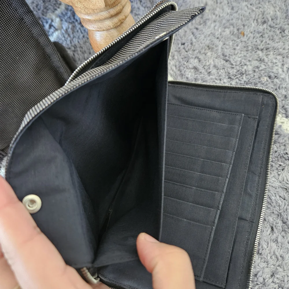 Hermes Canvas Tote Bag with Hermes Matching Wallet - Picture 7 of 16